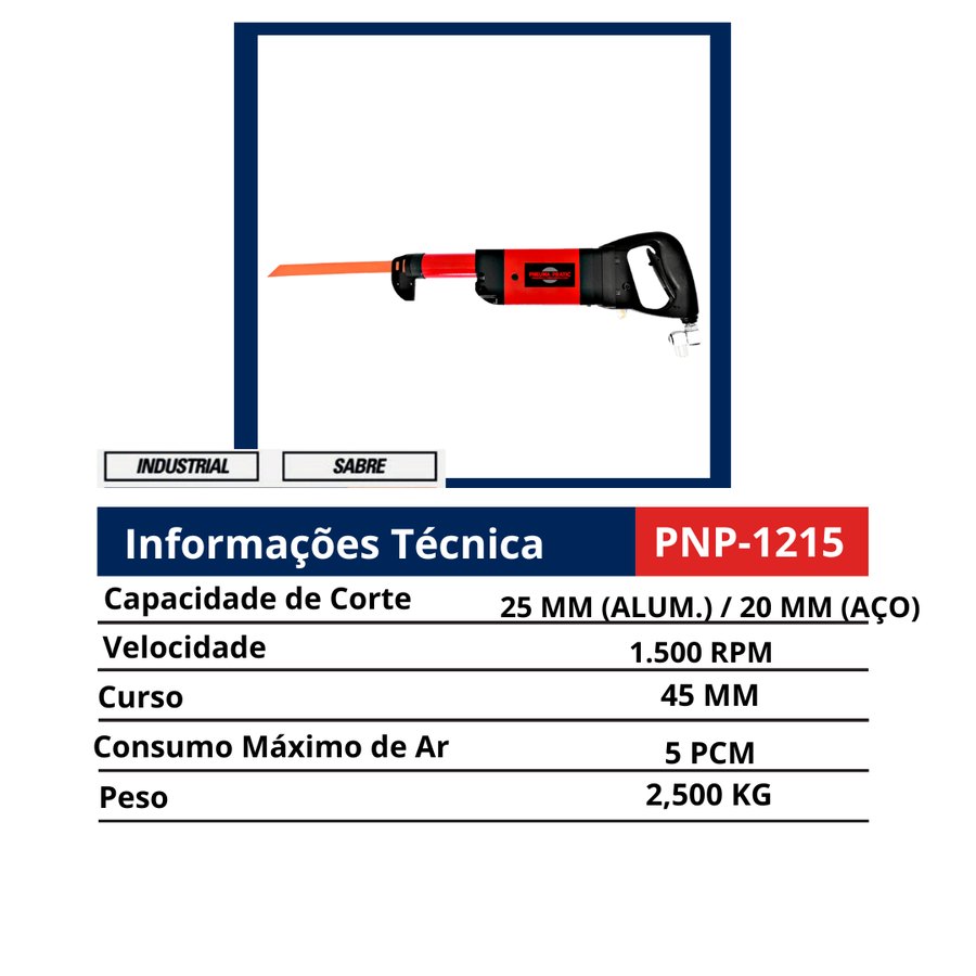 Serra Sabre Industrial — Serras Pneumáticas