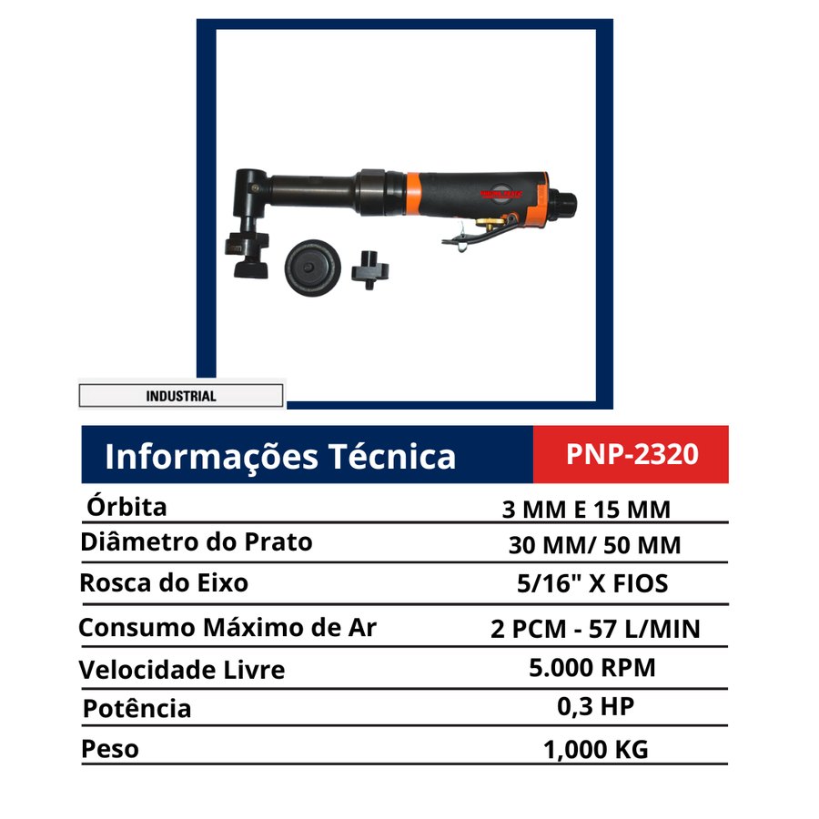 Lixadeira de Detalhamento 30/50 MM — Linha Industrial — Estética Automotiva — Lixadeiras e Politrizes de Detalhamento