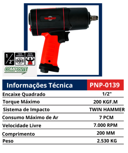 Mini Chave 1/2" Twin Hammer Alto Torque
