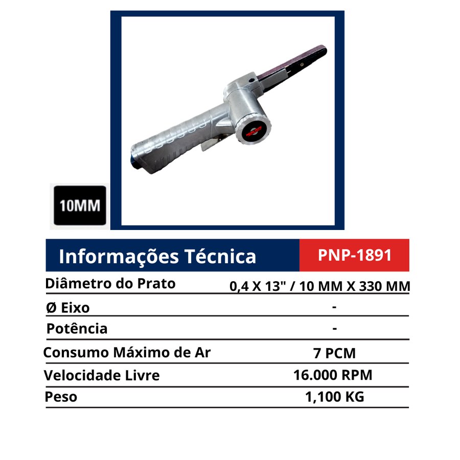 Lixadeira de Cinta 10 x 330 MM — Lixadeiras de Prato, Cinta e Roloc