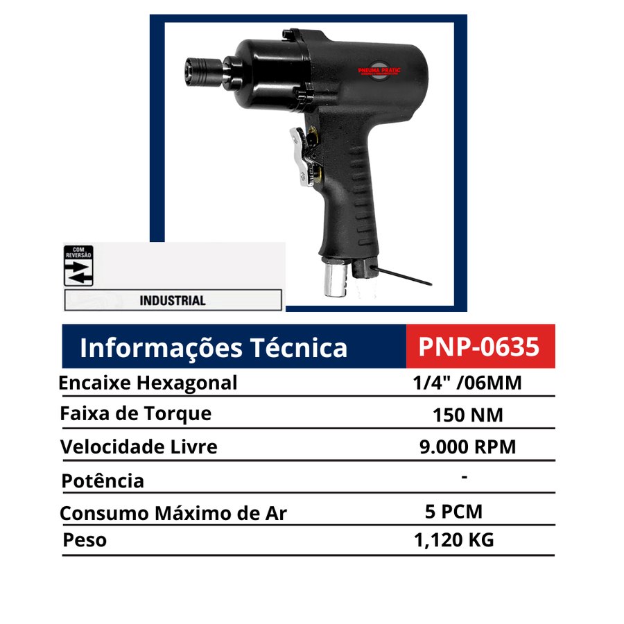 Parafusadeira de Impacto Industrial 9.000 RPM — Parafusadeiras de Impacto