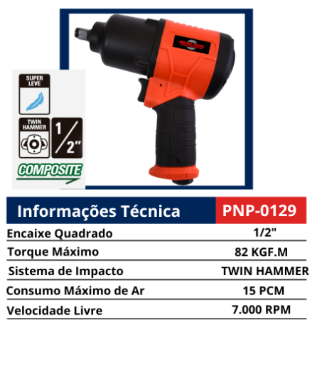 Chave de Impacto 1/2" Super Leve Twin Hammer Composite — Chaves de Impacto Pneumáticas 1/2"