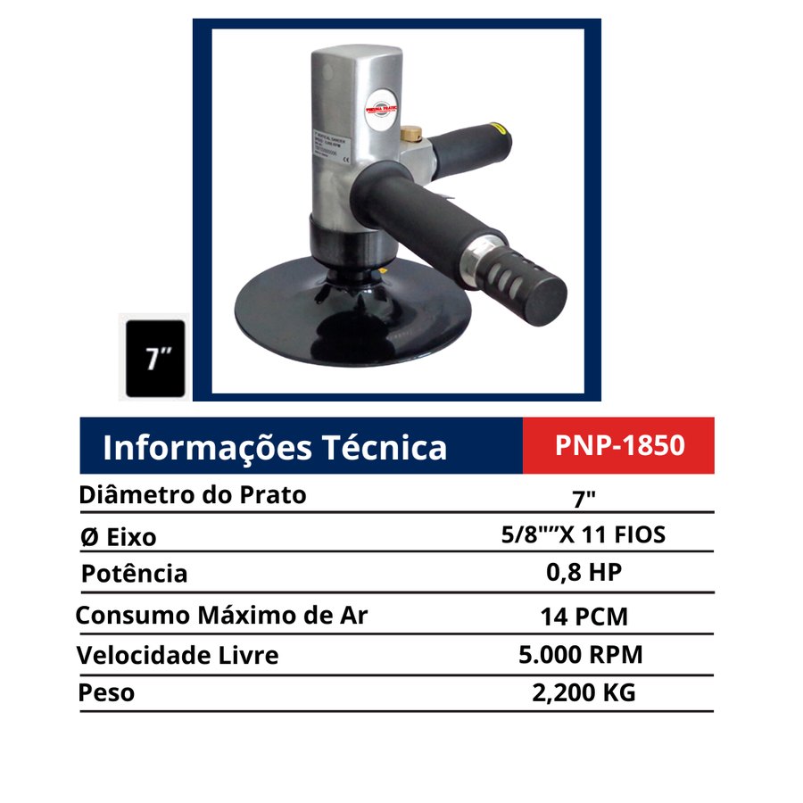Lixadeira de Prato 7" — Lixadeiras de Prato, Cinta e Roloc