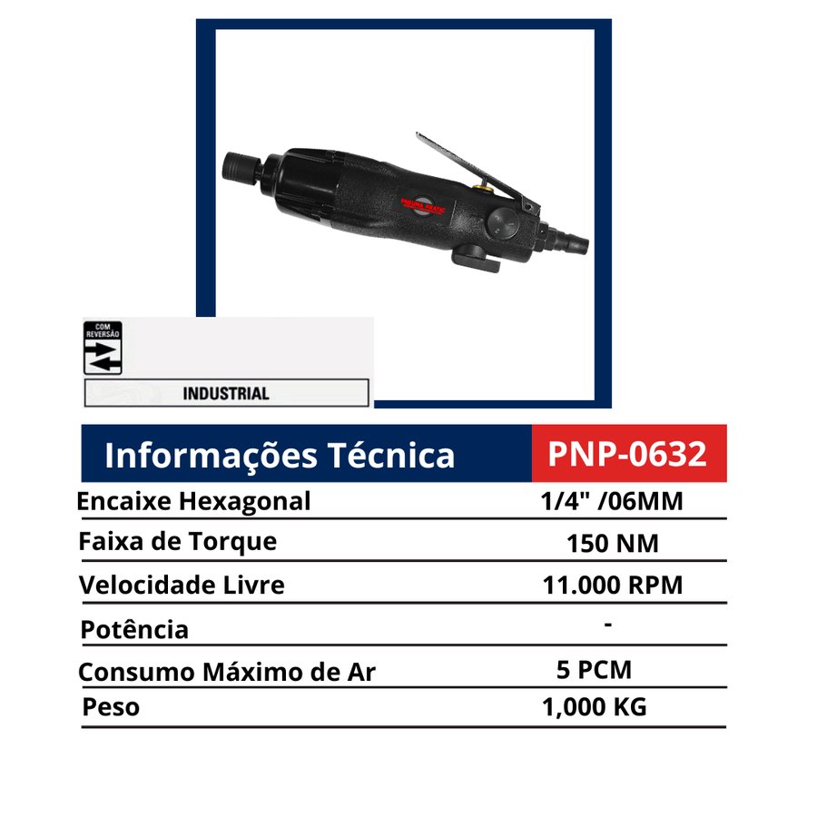 Parafusadeira de Impacto Industrial com Reversão 150 Nm — Parafusadeiras de Impacto